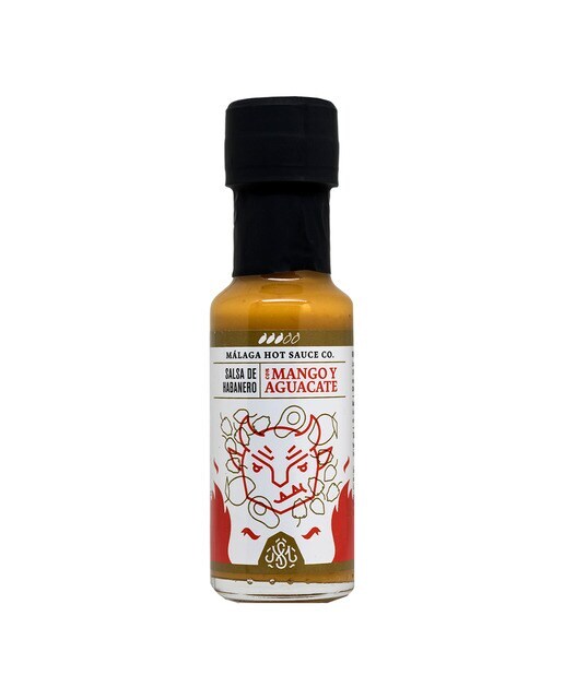 Salsa de Habanero con mango y aguacate Málaga Hot Sauce