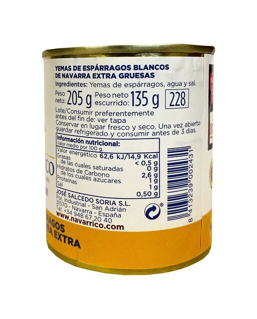 Yemas espárragos blancos extra gruesos El Navarrico 2