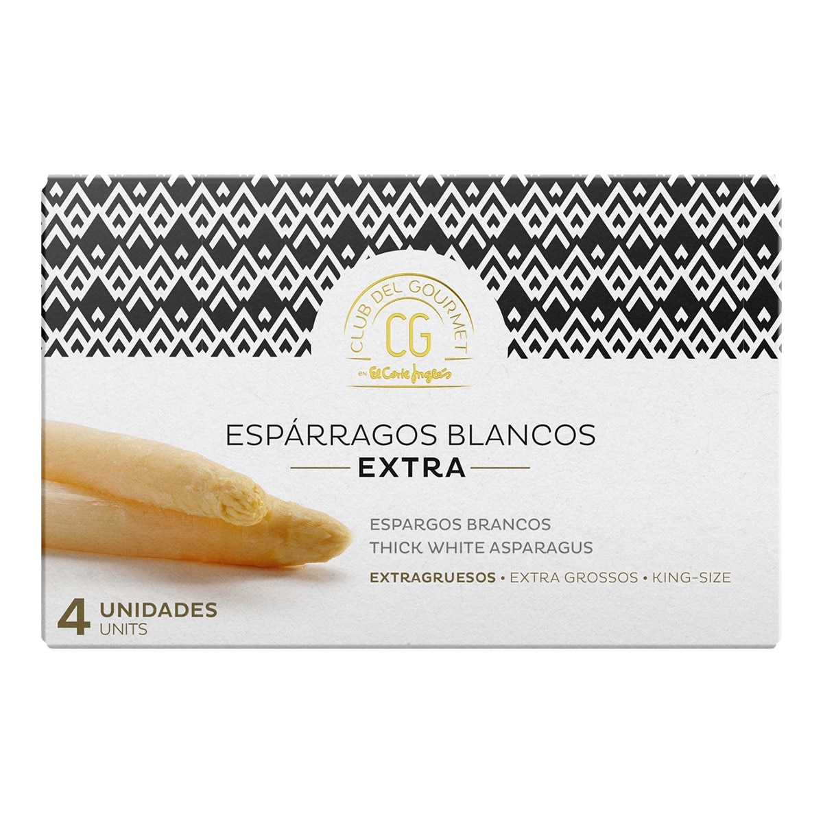 Imagen 0 de Espárragos blancos extra gruesos 4 frutos Club del Gourmet