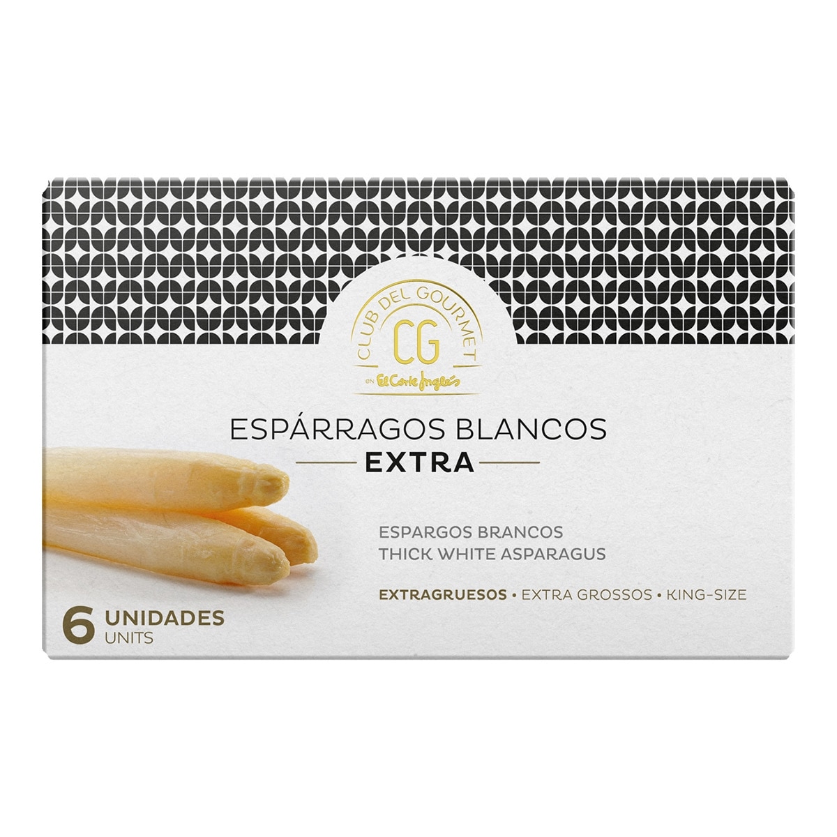 Imagen 0 de Espárragos blancos extra gruesos 6 frutos Club del Gourmet