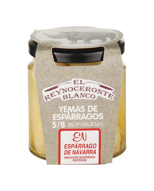 Imagen 0 de Yemas de espárragos blancos muy gruesas El Reynoceronte blanco IGP Navarra 5/8 piezas