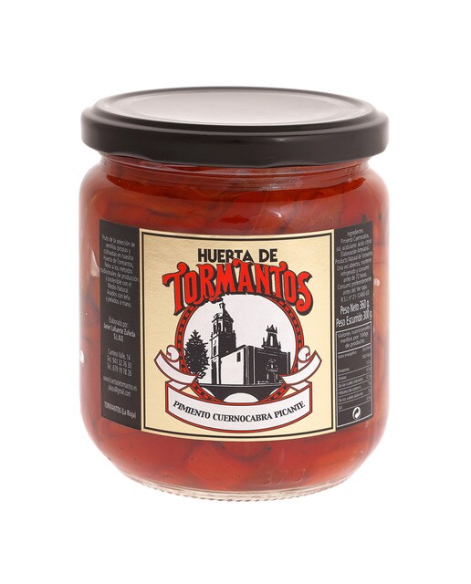 Imagen 0 de Conserva de pimiento cuernocabra picante rojo Huerta de Tormantos