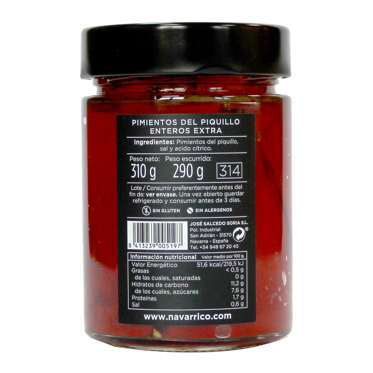Pimentos del Piquillo enteros El Navarrico 2