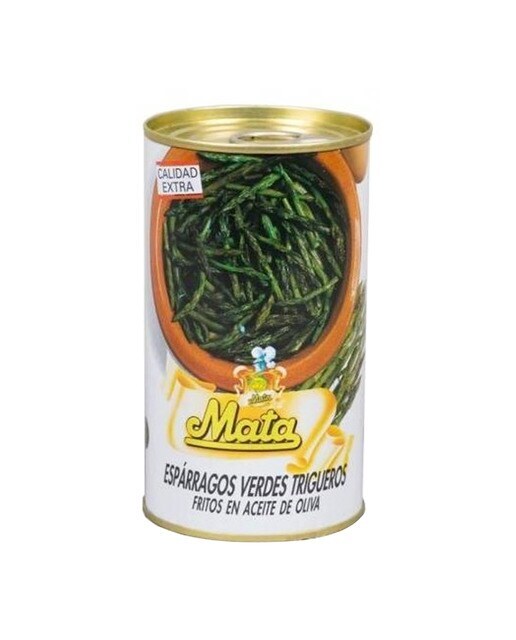 Espárragos verdes trigueros fritos en aceite de oliva Mata