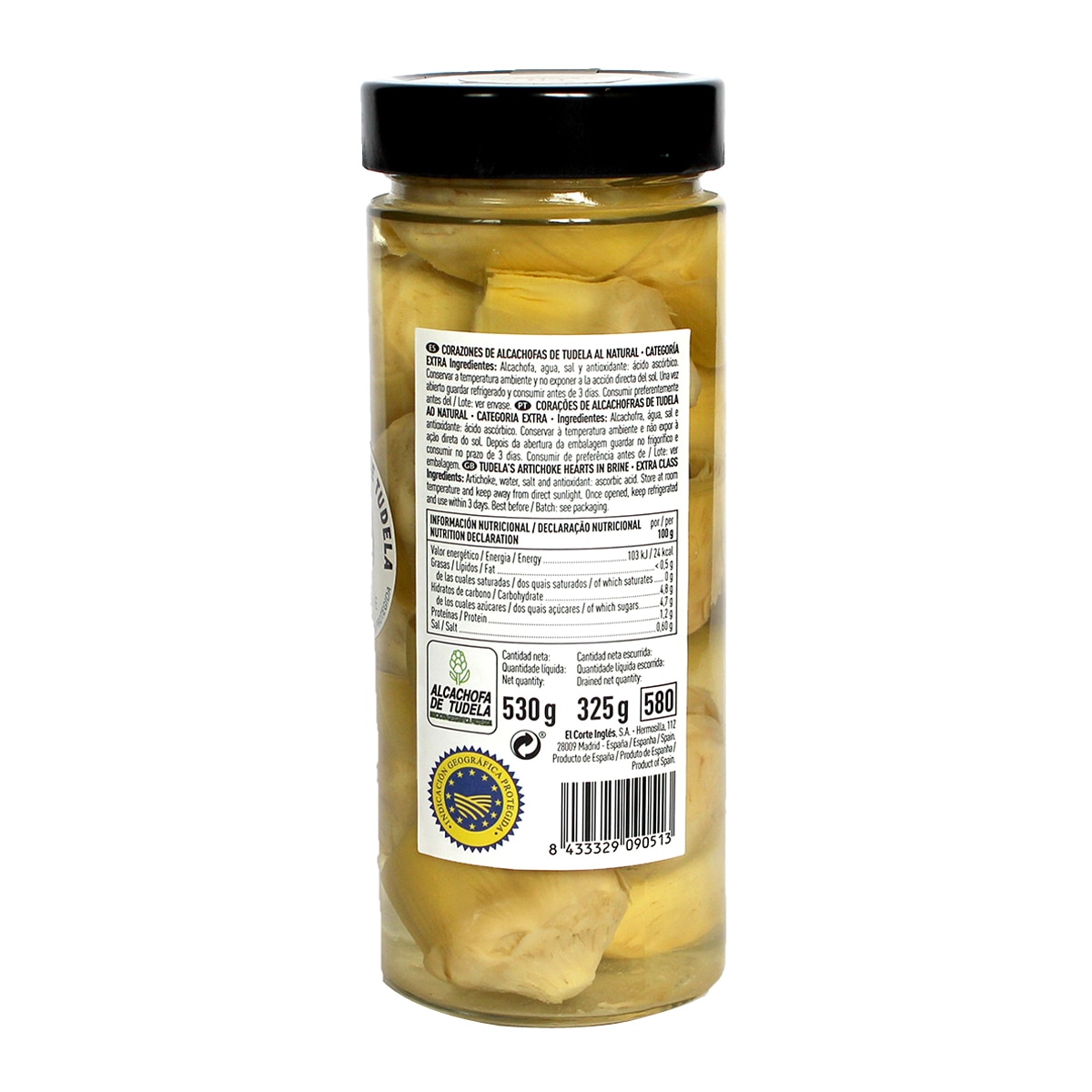 Corazones de alcachofas de Tudela la natural 11/15 frutos Club del Gourmet 2