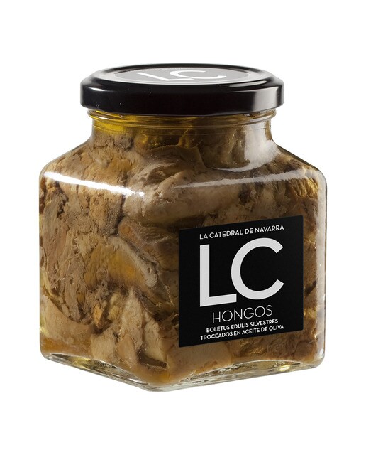 Boletus edulis silvestres troceados en aceite de oliva La Catedral de Navarra 1