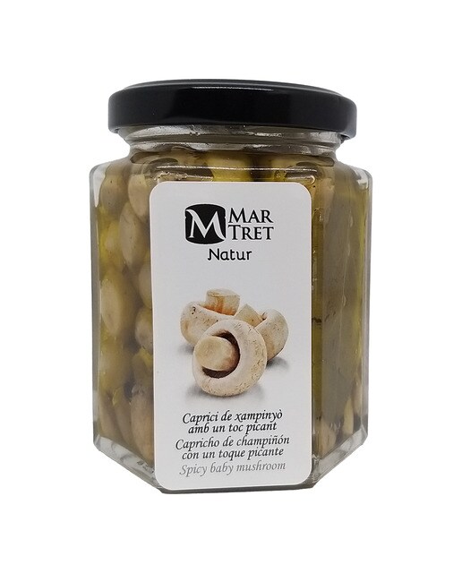 Champiñón baby picante con especias y aceite oliva virgen extra Mar-Tret 1