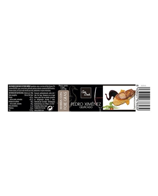 Gelificado de vino dulce Pedro Ximénez Can Bech 2