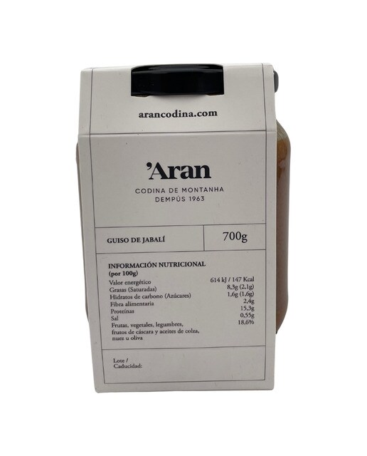 Estofado civet de jabalí 'Aran 3