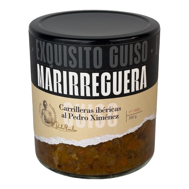 Guiso tradicional de carrilleras de cerdo ibérico guisadas con un toque de Pedro Ximénez Marirreguera