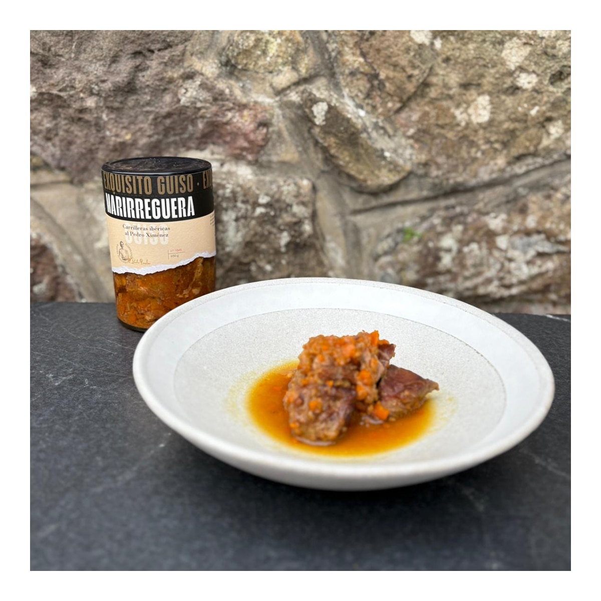 Guiso tradicional de carrilleras de cerdo ibérico guisadas con un toque de Pedro Ximénez Marirreguera 3