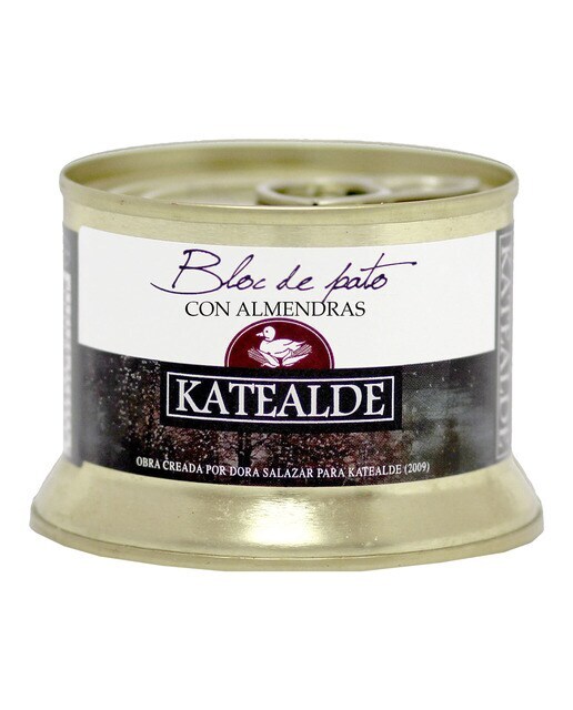 Block de foie gras de pato con almendras Katealde