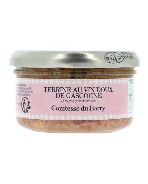 Paté al vino dulce de Gascogne con 15 % de foie gras Comtesse du Barry