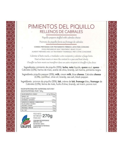 Pimientos del piquillo rellenos de cabrales Laurel 2