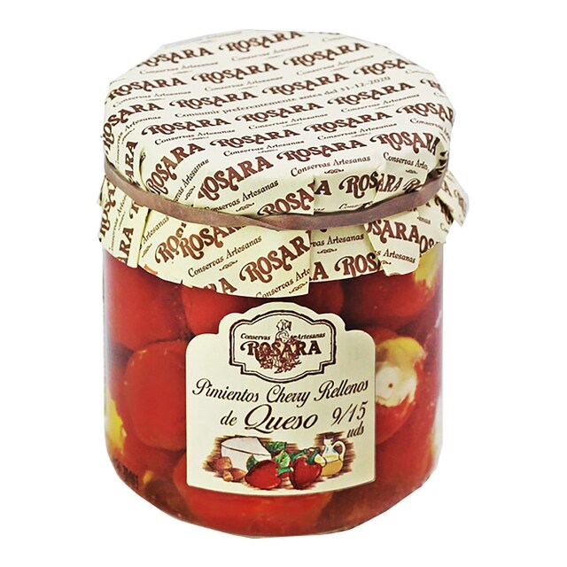 Pimientos cherry rellenos de queso Rosara 9/15 unidades
