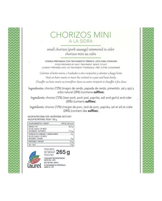 Chorizos mini a la sidra Laurel 2