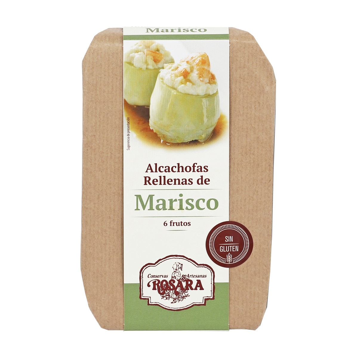 Alcachofas rellenas de marisco Rosara 6 frutos sin gluten 1