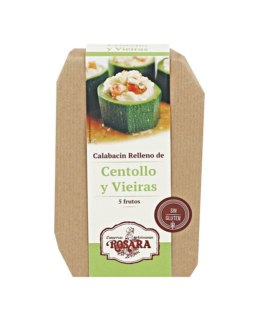 Calabacín relleno de centollo y vieiras Rosara 1