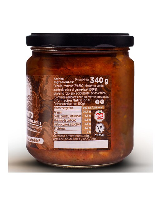 Sofrito con tomate de Los Palacios con aceite de oliva virgen extra Tierra Palaciega 2