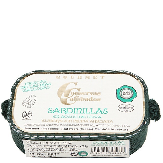 Imagen 0 de Sardinillas en aceite de oliva 16-22 piezas Conservas de Cambados