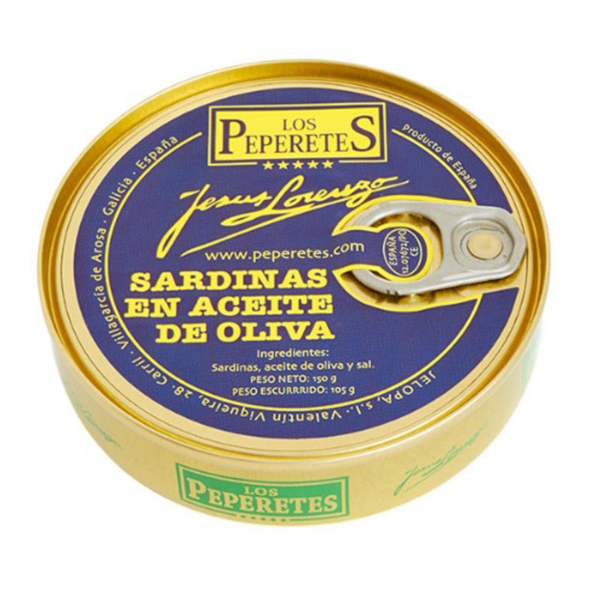 Sardinas en aceite de oliva Los Peperetes 5/7 piezas 1
