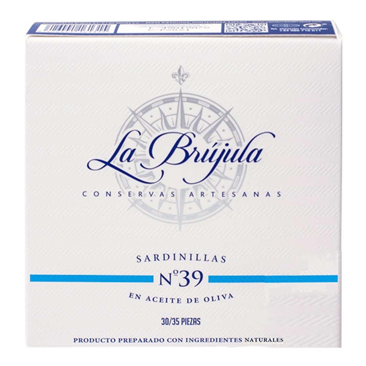 Imagen 0 de Sardinillas en aceite de oliva 30/35 piezas La Brújula