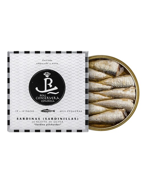 Real Conservera Española - Sardinillas en aceite de oliva Real Conservera Española 10-14 piezas.