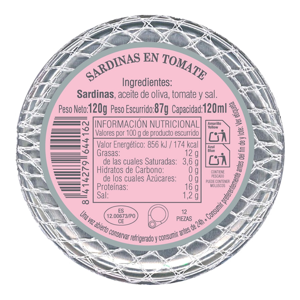 Imagen 2 de Sardinillas en tomate Rosa Lafuente 12 piezas