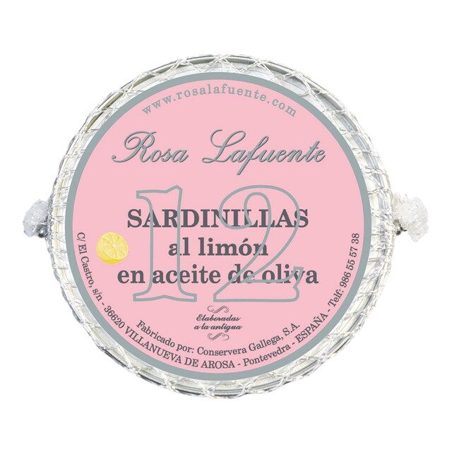 Imagen 0 de Sardinillas al limón en aceite de oliva Rosa Lafuente 12 piezas