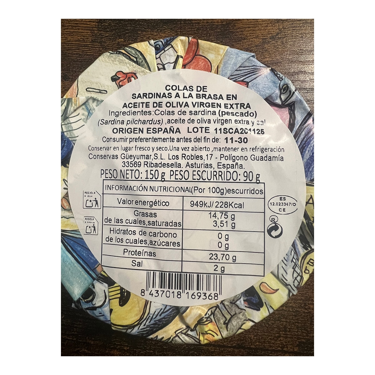 Imagen 2 de Colas de sardinas a la brasa Güeyumar