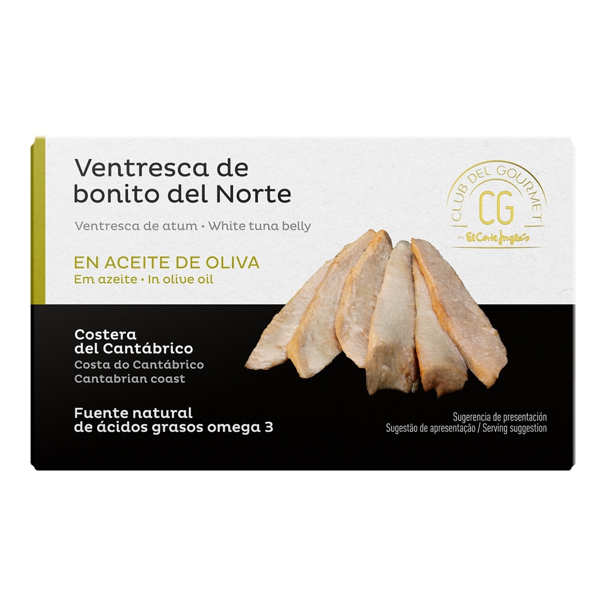 Ventresca de bonito del norte en aceite de oliva lata 80 gne 1