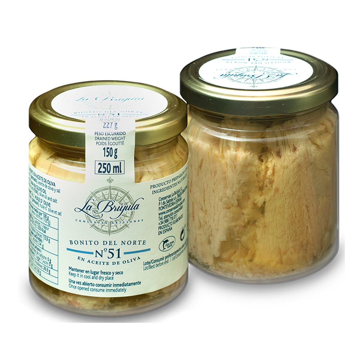 Bonito del Norte en aceite de oliva La Brújula 2