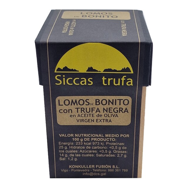 Imagen 0 de Lomos de bonito con trufa negra en aceite de oliva virgen extra Siccas Trufa