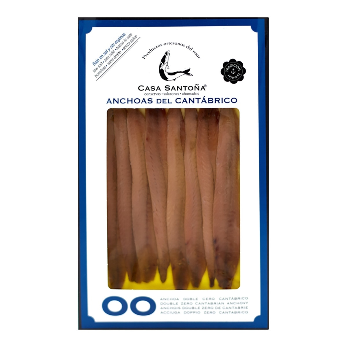 Imagen 0 de Anchoas del Cantábrico artesanales Serie 00 8 lomos Casa Santoña