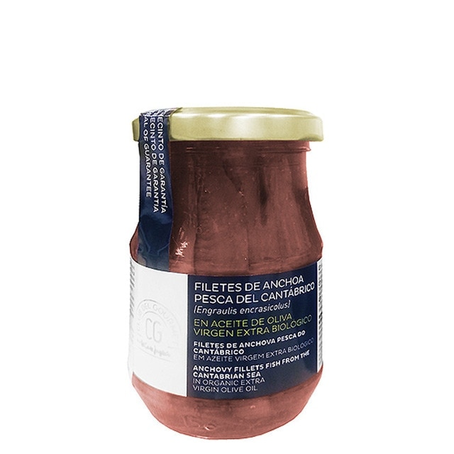 Imagen 0 de Filetes de anchoa del Cantábrico en aceite de oliva virgen extra biológico Club del Gourmet