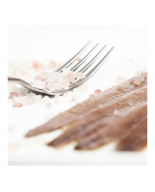 Filetes de anchoa en aceite de oliva virgen extra ecológico curadas en sal rosa del Himalaya Codesa 5