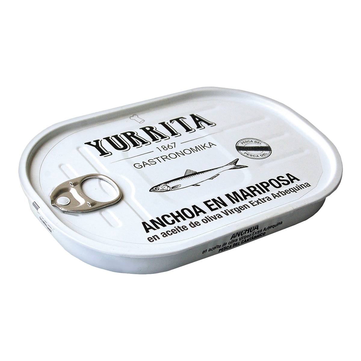 Anchoas del Cantábrico en mariposa en aceite de oliva arbequina virgen extra Yurrita 2
