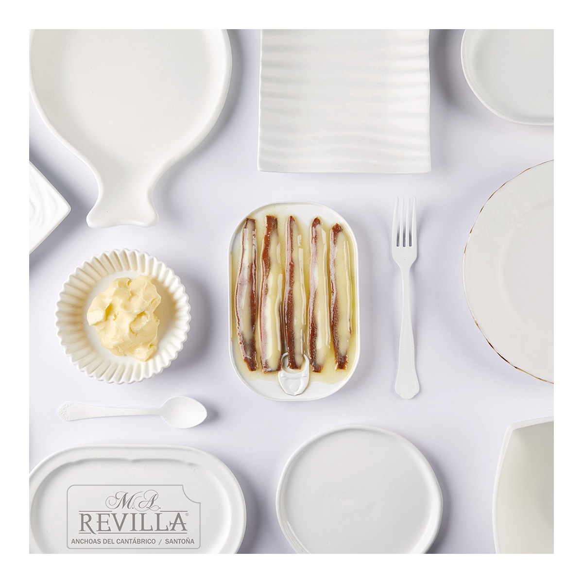Anchoas del Cantábrico con mantequilla ''El Andral'' Revilla 2