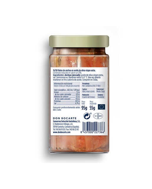 Anchoas del Cantábrico en aceite de oliva virgen extra Don Bocarte 2