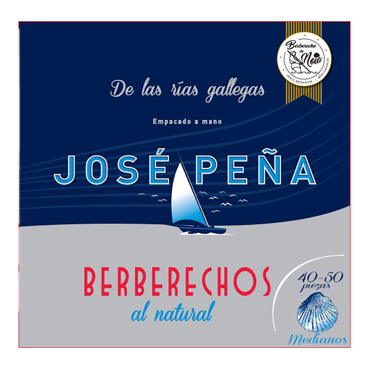 José Peña - Berberechos al natural medianos 40-50 piezas ría de Noia José Peña.