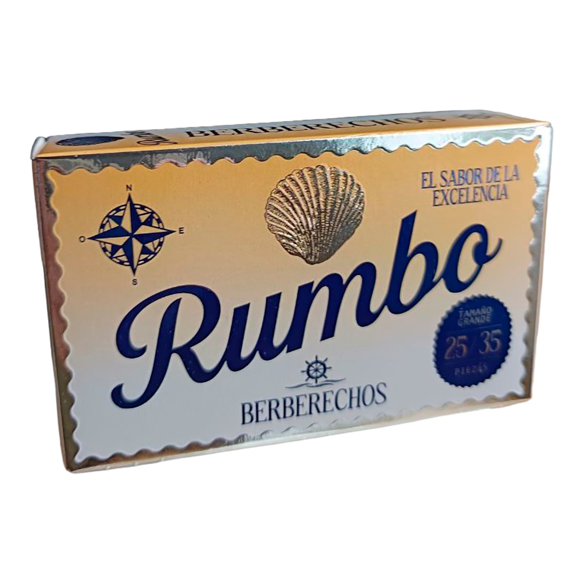 Imagen 3 de RUMBO berberechos al natural tamaño grande 25-35 piezas lata 63 g neto escurrido