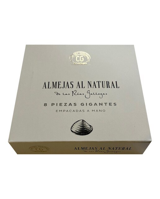 Almejas al natural de las rías gallegas Club del Gourmet 8 piezas gigantes