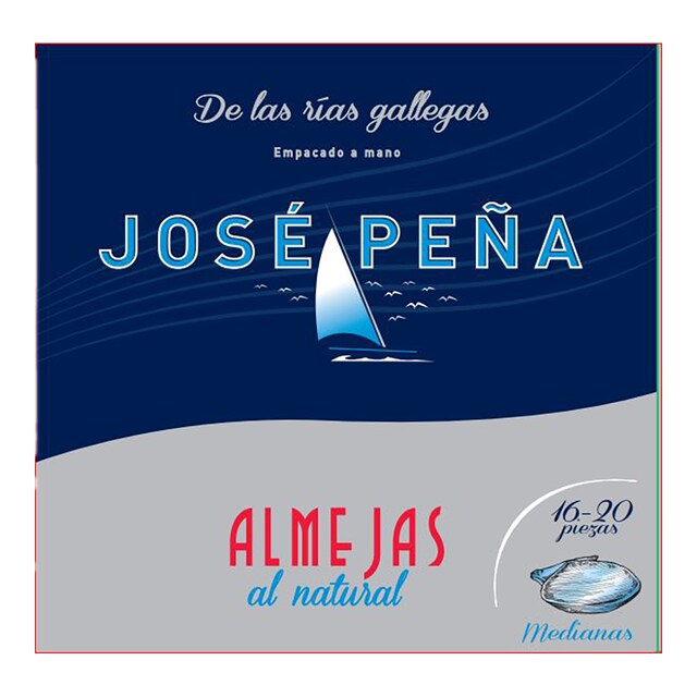 Almejas al natural medianas 16/20 piezas José Peña