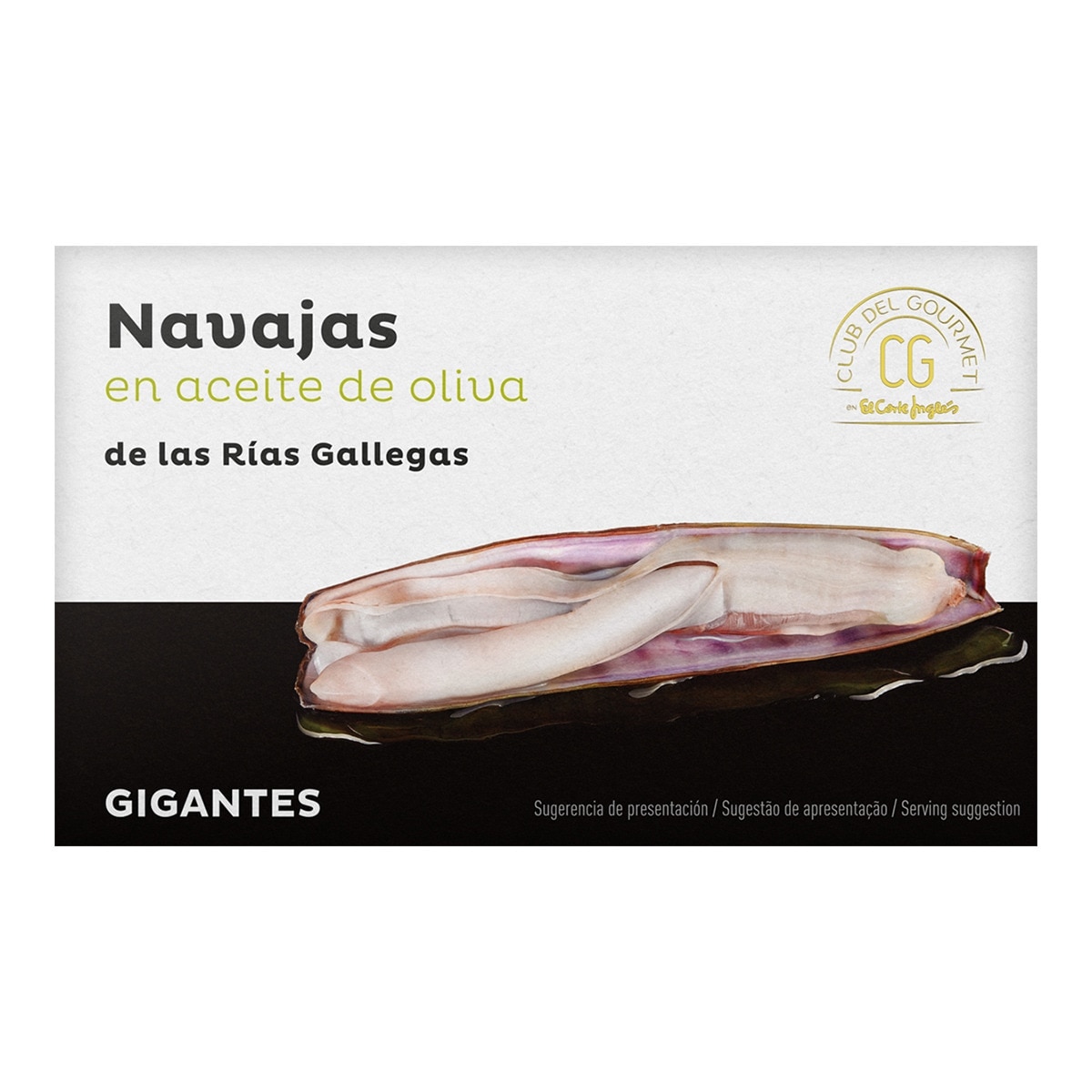 Navajas de las rías gallegas en aceite de oliva 3-5 piezas Club del Gourmet 1