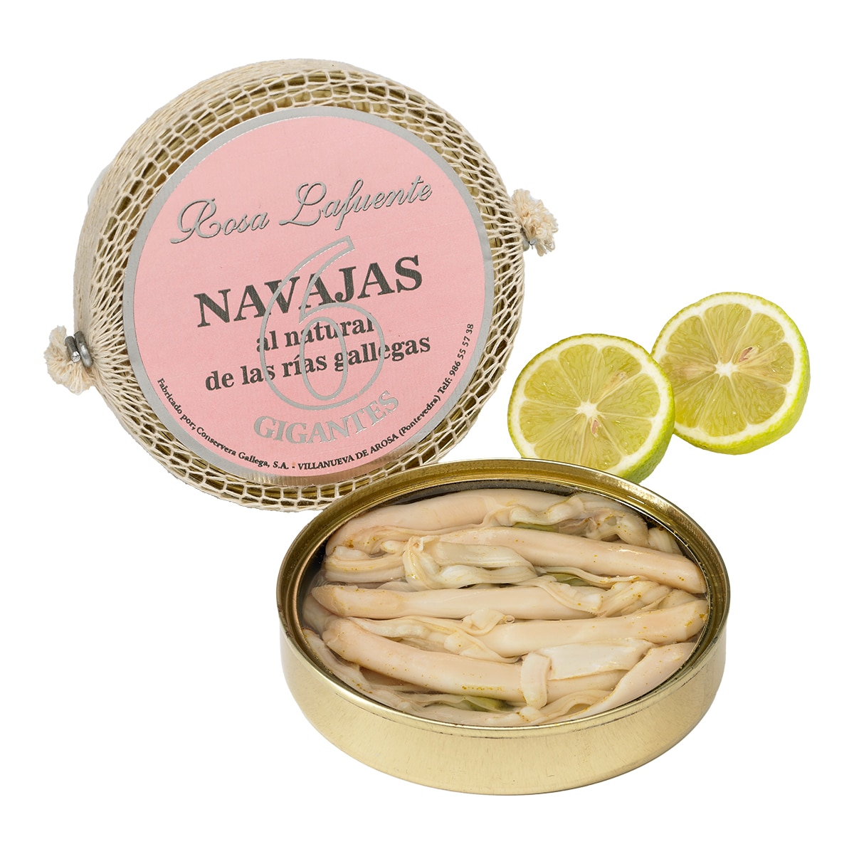 Navajas al natural de las rías gallegas "DOP Pescaderías" 5 piezas Rosa Lafuente 2