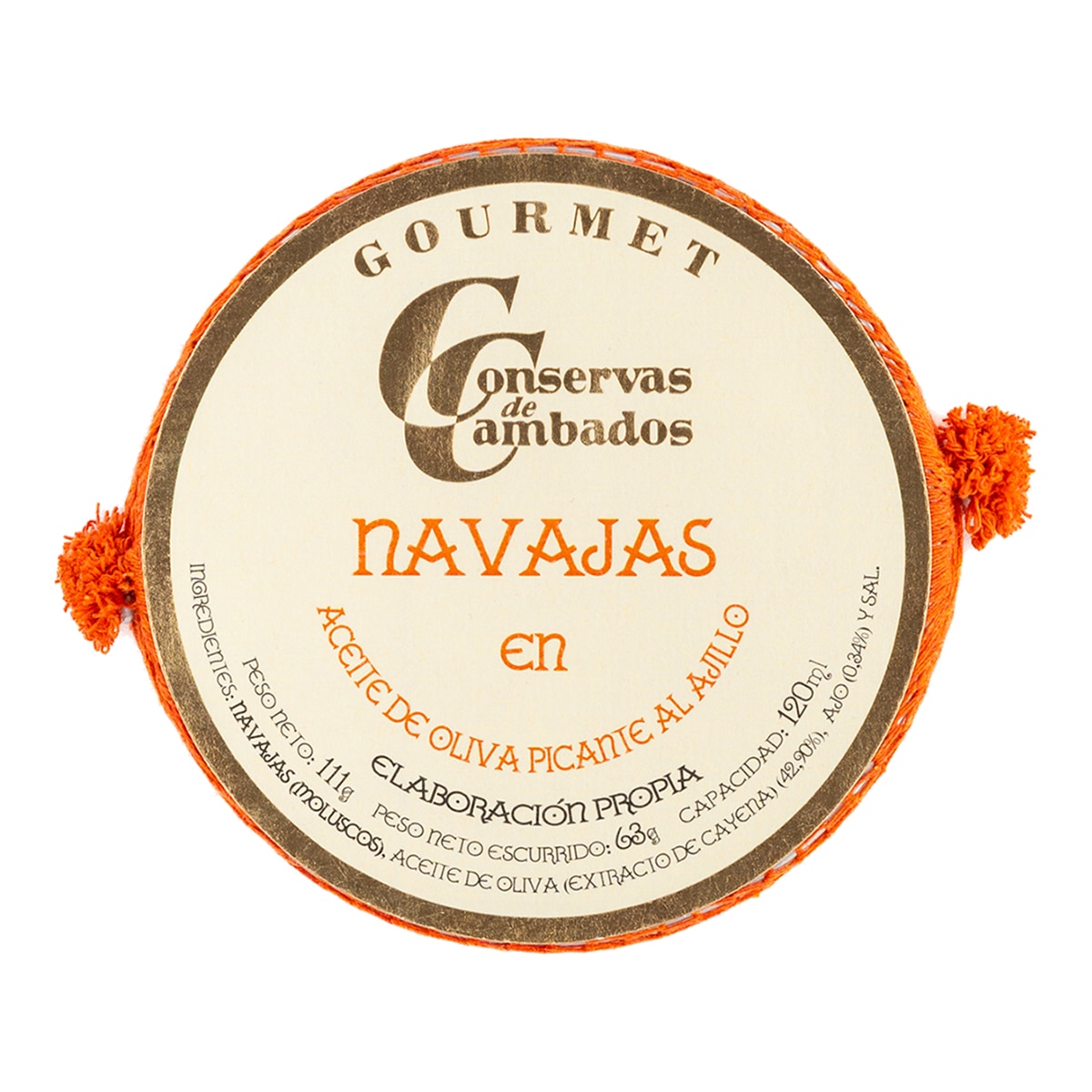 Navajas en aceite de oliva picante al ajillo Cambados 1