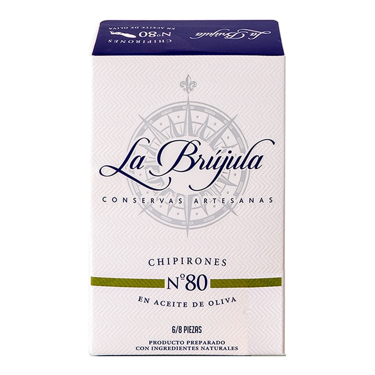 Imagen 0 de Chipirones en aceite de oliva 6/8 piezas La Brújula