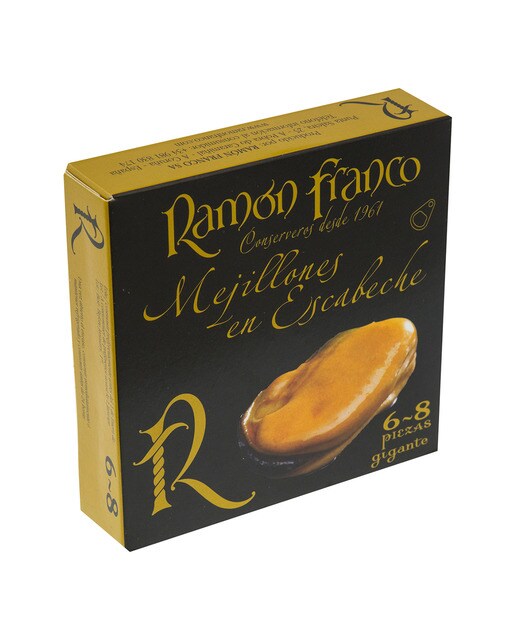 Imagen 0 de Mejillones de la rías gallegas en escabeche gigantes 6-8 piezas Ramón Franco