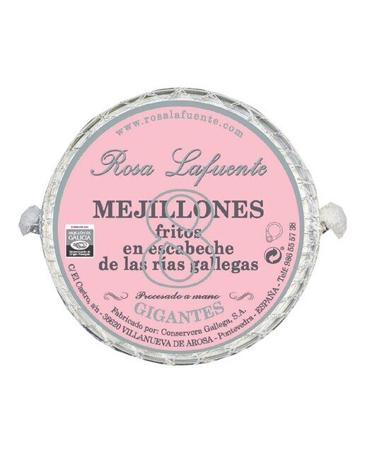Imagen 0 de Mejillones fritos en escabeche de las rías gallegas "DOP Mejillón de Galicia" 8 piezas Rosa Lafuente