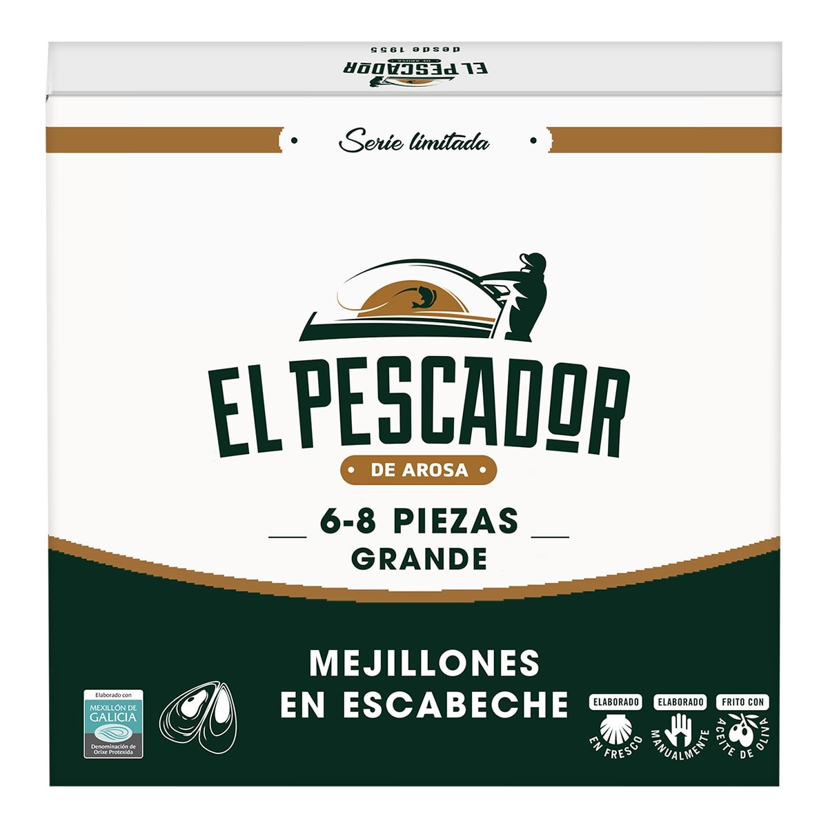 Imagen 0 de Mejillones en escabeche El Pescador de Arosa 6-8 piezas